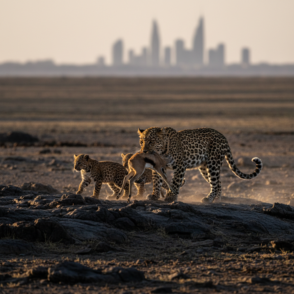 A mãe leopardo que nenhum Estado ensinou: sobrevivência real sem burocracia