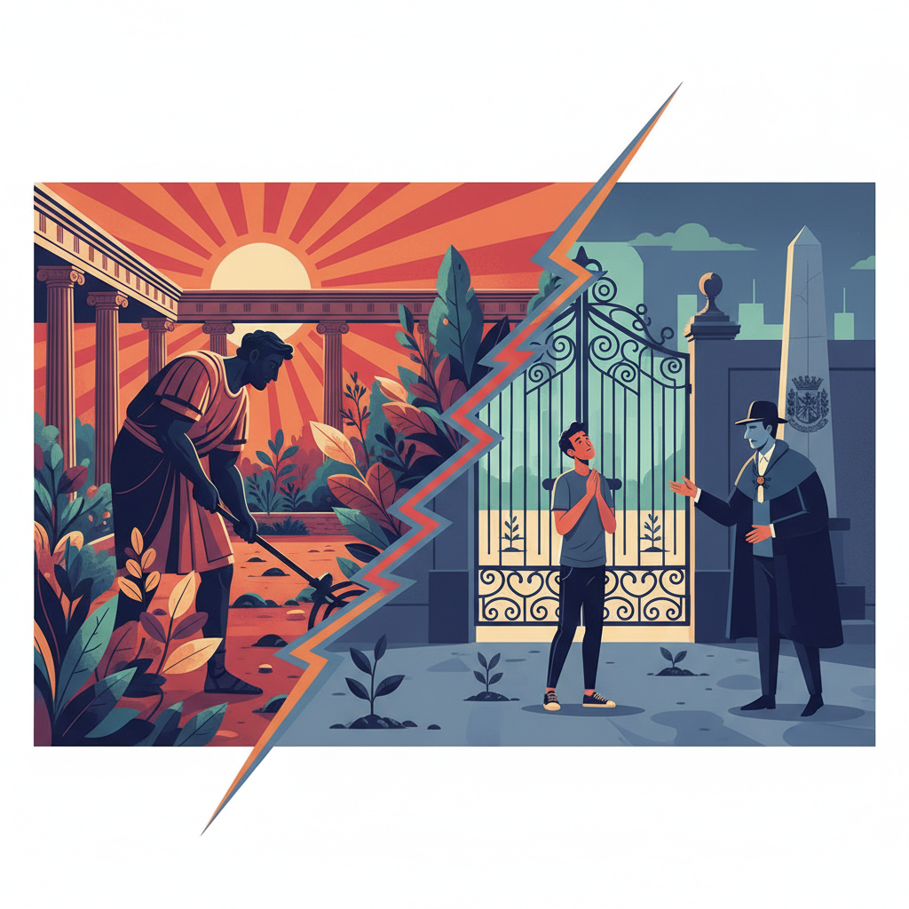 O Romano Plantava no Próprio Quintal. O Brasileiro Pede Licença ao Prefeito