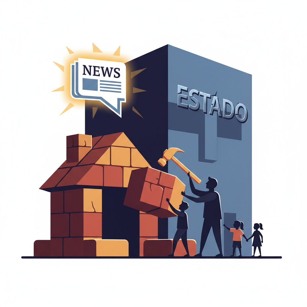 Uma família construiu a própria casa. O Estado não ajudou. E essa é exatamente a notícia.