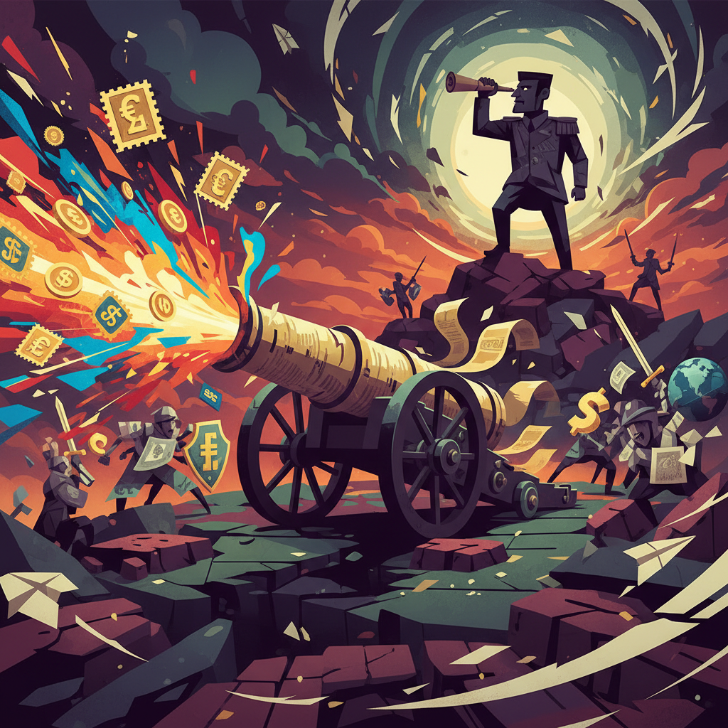 O Canhão Tarifário: Trump Descobre que Comércio É Guerra com Outros Papéis