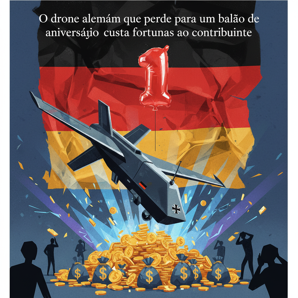 O drone alemão que perde para um balão de aniversário custa fortunas ao contribuinte